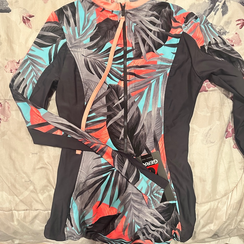 Gerry Weber Black and Orange Swim Coverup
